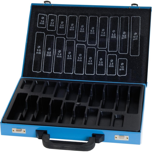 Maletin metal vacio azul 170 piezas DIN 338 FORMAT   1034