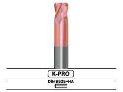 Fresa frontal tórica, 4 labios - Corte al centro 3402.52