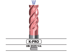 Fresa frontal, 4 labios, con hélice variable - Refrigeración interna 34R2.62