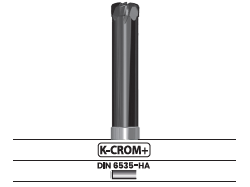 Fresa frontal alto avance, 2-4 labios, larga 3504.57