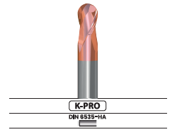 Fresa frontal punta semiesférica, 2 labios 3901.52