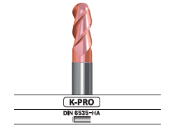 Fresa frontal punta semiesférica, 3 labios 3B01.62