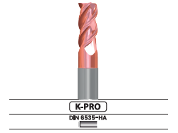 Fresa frontal 3 labios, con hélice variable - Corte al centro 6303.62