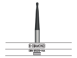 Microfresa frontal punta semiesférica, 2 labios reforzada larga 2903.46