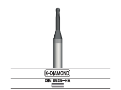 Microfresa frontal punta semiesférica, 2 labios 2904.46