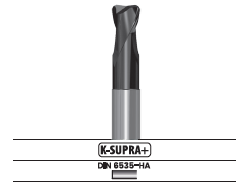 Fresa frontal tórica 2 labios - Corte al centro 3400.45
