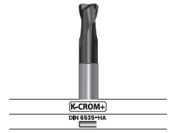 Fresa frontal tórica 2 labios - Corte al centro 3400.57