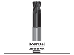 Fresa frontal tórica, 4 labios - Corte al centro 3402.45