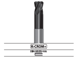 Fresa frontal tórica, 4 labios - Corte al centro 3402.57