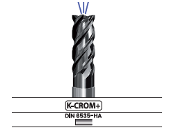 Fresa frontal, 4 labios, con hélice variable - Refrigeración interna 34R2.67