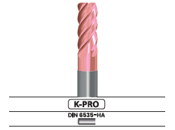 Fresa frontal, 5 labios, con hélice variable - Corte al centro 3501.62
