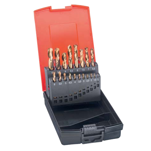 Juego brocas cortas HSSE GoldOxid de 24 piezas FORMAT 1059