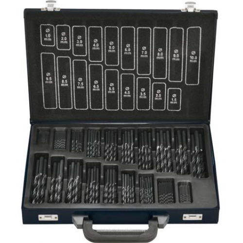 Jgo broca espiral DIN338 HSS laminado c/ rodillos Tipo N FORTIS 1071