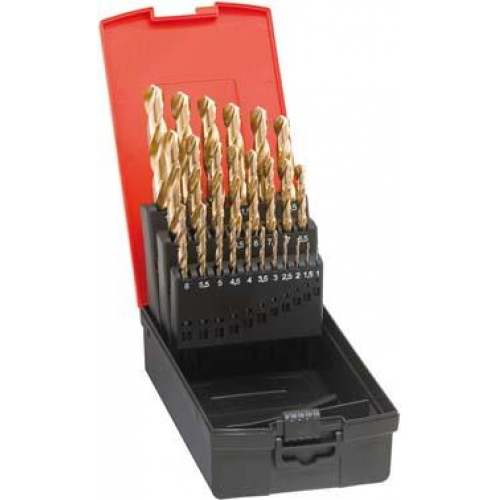 Jgo broca espiral DIN338 HSS rectificado TiN tipo N FORMAT 1029