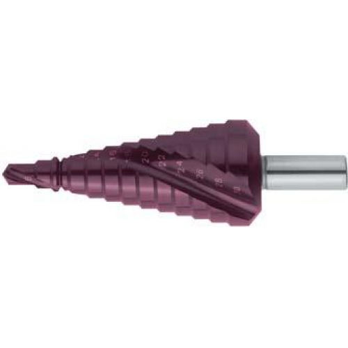 Broca escalon. HSS TiAlN Ranura espiral cuádruple EXACT 1345