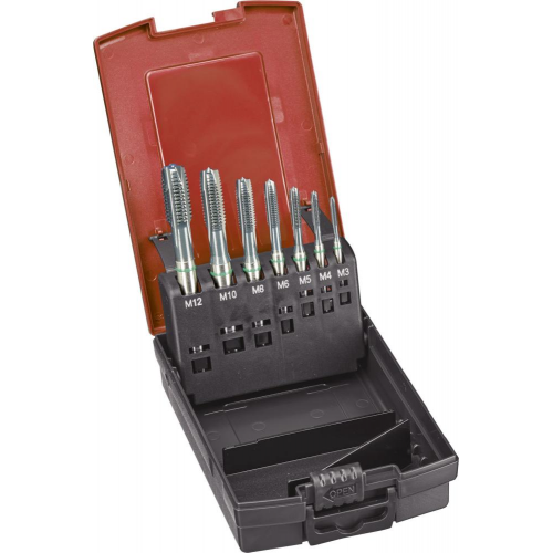 Machos roscar a maquina, juego DIN371/376 vaporizada DULO FORMAT GT 1624