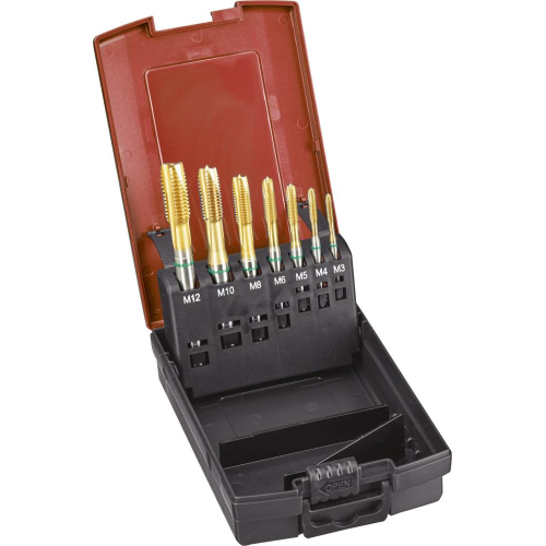 Machos roscar a maquina, juego DIN371/376 TiN tipo UNI 6H agjo pasante FORMAT GT 1628