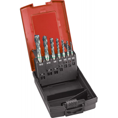 Machos roscar a maquina, juego Supra HSSE-PM tipo UNI 6HX agjo ciego FORMAT GT 1632