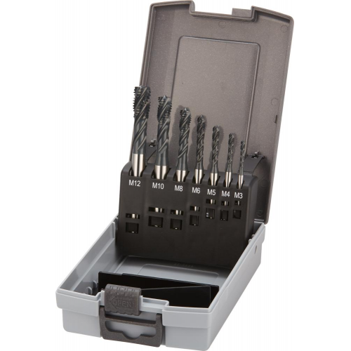 Machos roscar a maquina, juego HSSE vaporizada TiALN INOX 6HX FORTIS 1614
