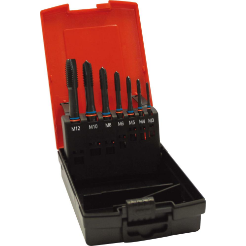 Machos roscar a maquina, juego TANDEM DIN376 HSSE vaporizada tipo N 6H forma B FORMAT 1661
