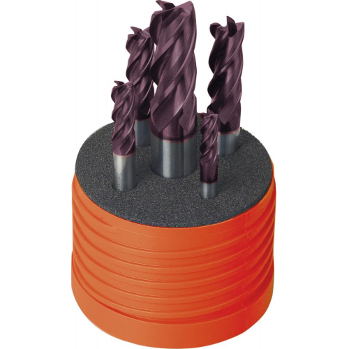 Jgo fresa frontal DIN6527 MDI TiAlN vastago HB 5 pzas, FORMAT 2461