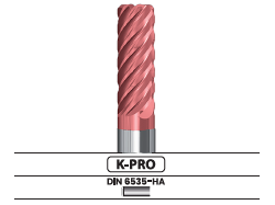 Fresa frontal, 7 labios, rompevirutas, hélice variable 3701.62