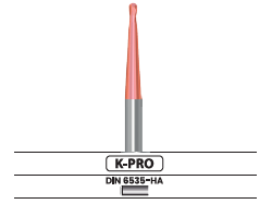 Microfresa frontal punta semiesférica, 2 labios reforzada larga 3903.42