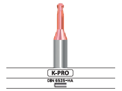 Microfresa frontal punta semiesférica, 2 labios 3904.42
