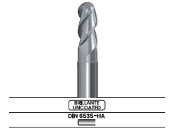 Fresa frontal punta semiesférica, 3 labios 3B01.60