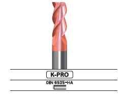Fresa frontal, 3 labios, 45° - Corte al centro 402.62