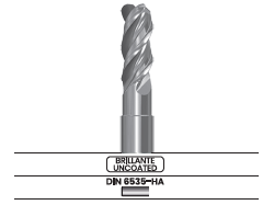Fresa frontal, 3 labios, con radio, chaflán o A.V., con hélice variable 4302.60