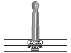 Fresa frontal punta semiesférica, 2 labios 4902.60