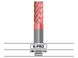 Fresa frontal, 6 labios, con hélice variable - Corte al centro 5102.62