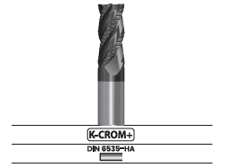 Fresa frontal de semidesbaste, 4-6 labios, helice variable, corte al centro 5408.67