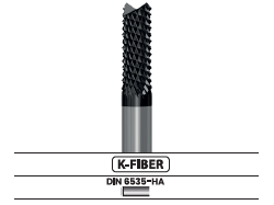 Router, diente piramidal, 2 cortes, corte al centro angular 7B01.FF