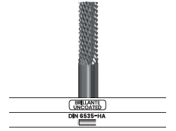 Router, diente piramidal, sin corte frontal 7S01.F0