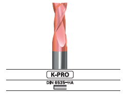Fresa frontal, 2 labios - Corte al centro 200.62