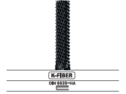 Router, diente piramidal, largo, sin corte frontal 7S03.FF
