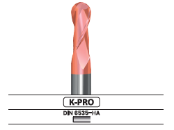 Fresa frontal punta semiesférica, 2 labios 901.62