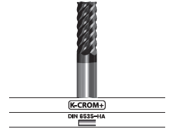 Fresa frontal, 6-8 labios - Corte al centro K60N.37