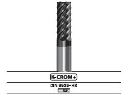 Fresa frontal, 6-8 labios - Corte al centro K64N.37