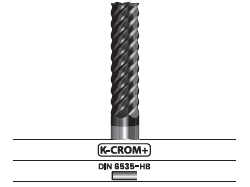 [000007360] Fresa frontal, 6-8 labios, larga - Corte al centro K80L.37