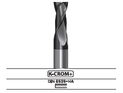 Fresa frontal, 2 labios - Corte al centro N20N.37