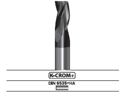 Fresa frontal, 3 labios - Corte al centro N30N.37