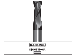 Fresa frontal, 4 labios - Corte al centro N40N.37