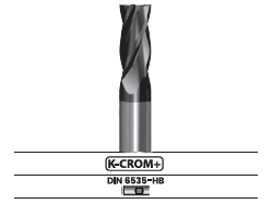 Fresa frontal, 4 labios - Corte al centro N44N.37