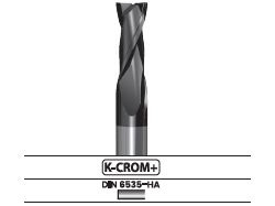 Fresa frontal, 2 labios, extra larga - Corte al centro 204.67