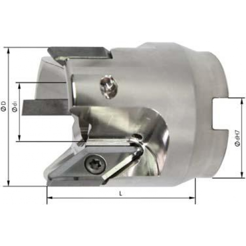 Fresa acoplable 90 grados para Alu Z3 refrig. int. para tipo VCGT  _ Serie: 2999