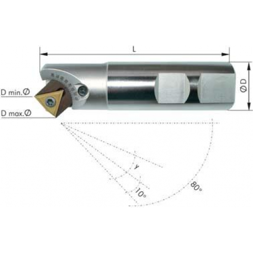 [000663804] Fresa para biselar 10-80° Z1 D25mm   _ Serie: 2999